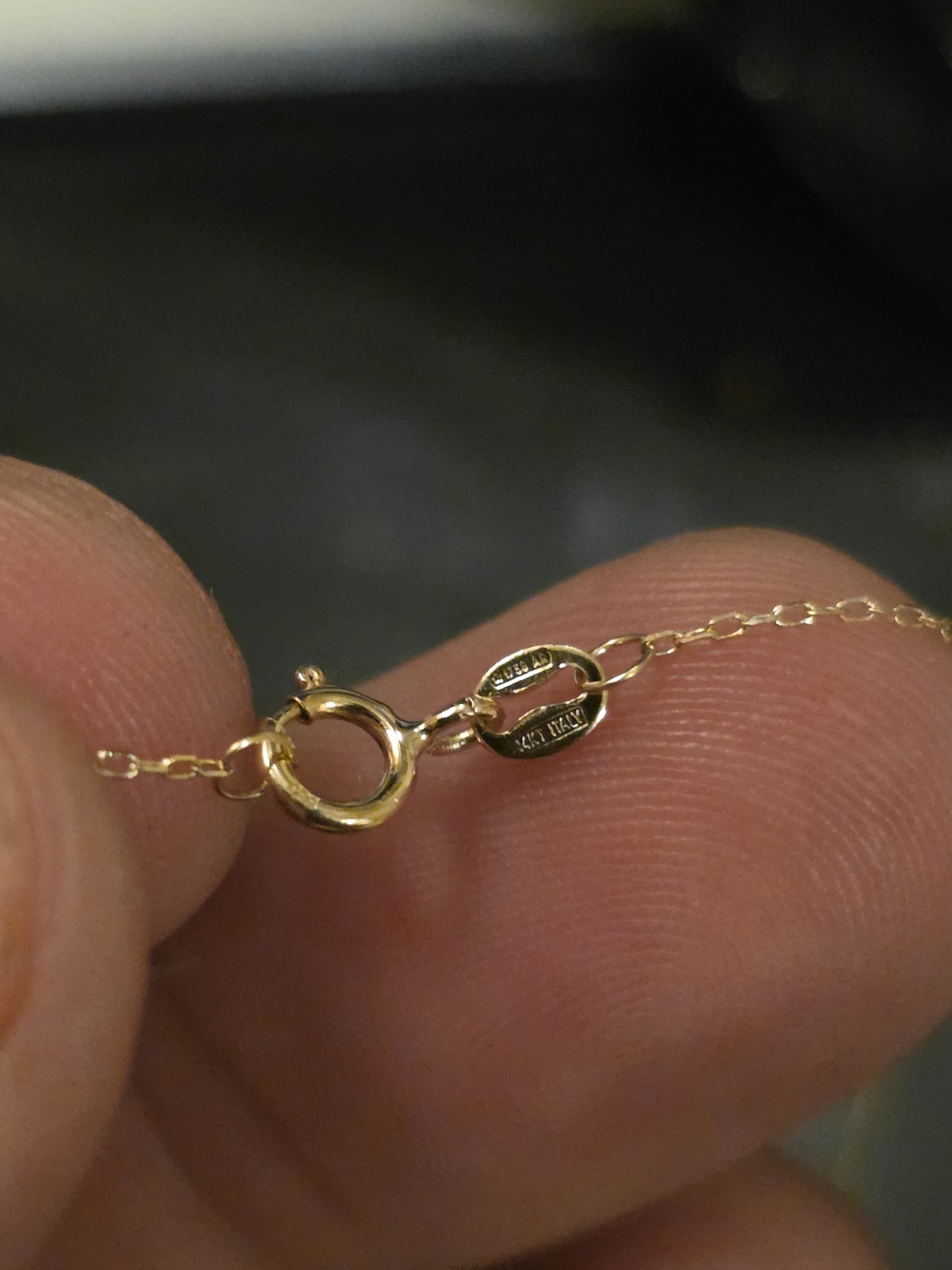 14k Gold Nexklace With 3 Hearts Charm Necklace - Women's Jewelry - Picture 4 of 6